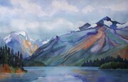 Shores of Maligne Lake (Light in the Valley)